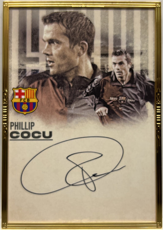 Phillip Cocu 1/1 One Of One Autograph On Card Gold Plate Futera FC Barcelona FX 2024/25