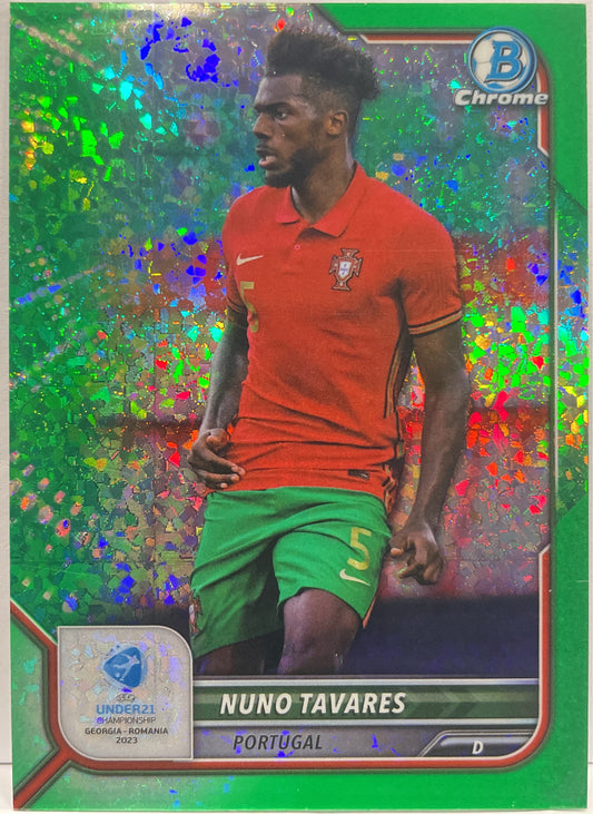 Nuno Tavares 86/99 Bowman Green Diamond Topps Uefa U21 2023