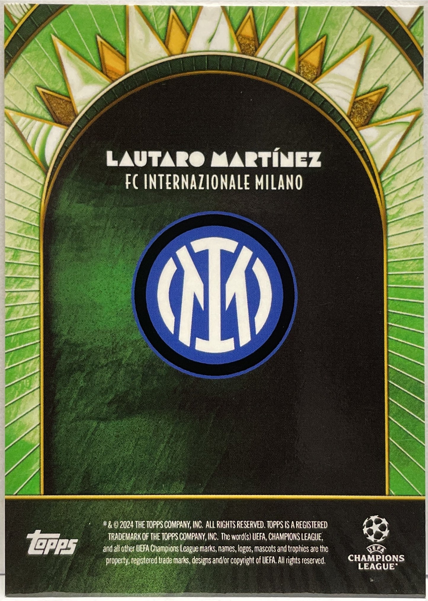 Lautaro Martinez 19/99 Autograph Green Topps Deco 2024/25