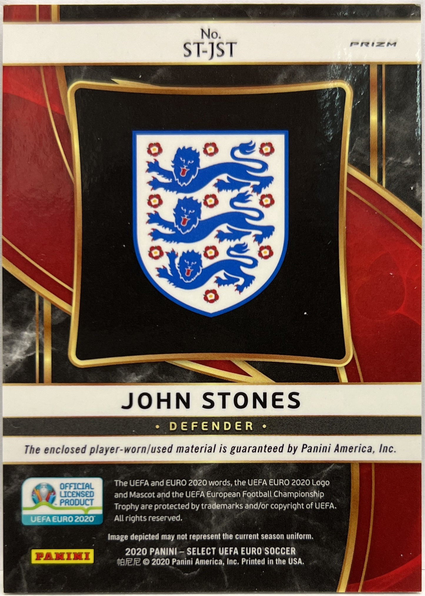 John Stones Patch Stars Select Uefa Euro 2020