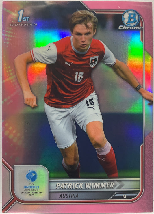 Patrick Wimmer 68/150 1ST Bowman Pink Topps Uefa U21 2023