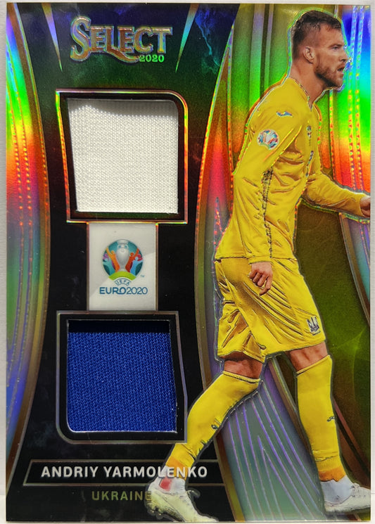 Andriy Yarmolenko Game Worn Dual Patch Jersey Select Uefa Euro 2020