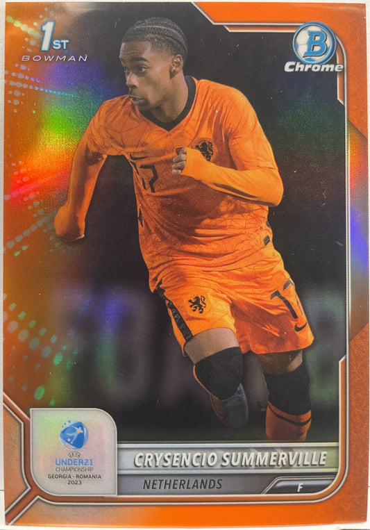 Crysencio Summerville 66/75 1ST Bowman Orange Topps Uefa U21 2023