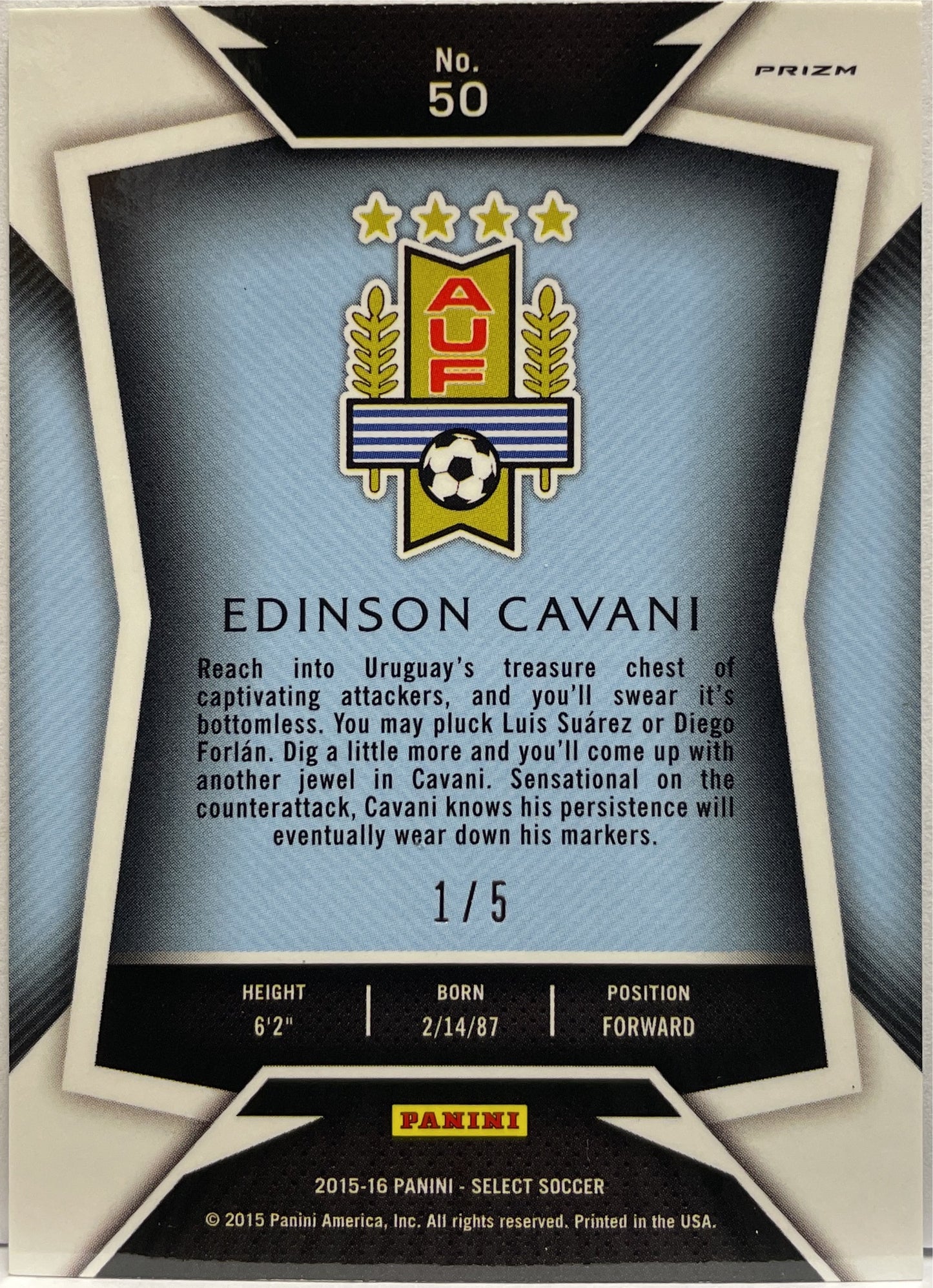 Edinson Cavani 1/5 Green Select Fifa 2015/16