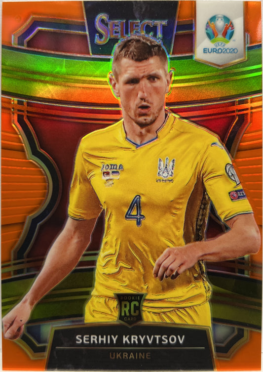 Serhiy Kryvtsov 62/125 Rookie Terrace Orange Prizm Select Uefa Euro 2020