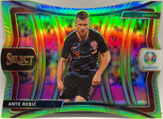 Ante Rebic 8/149 Mezzanine Neon Green Die Cut Prizm Select Uefa Euro 2020