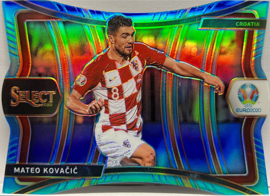 Mateo Kovacic 170/175 Light Blue Die Cut Prizm Select Uefa Euro 2020