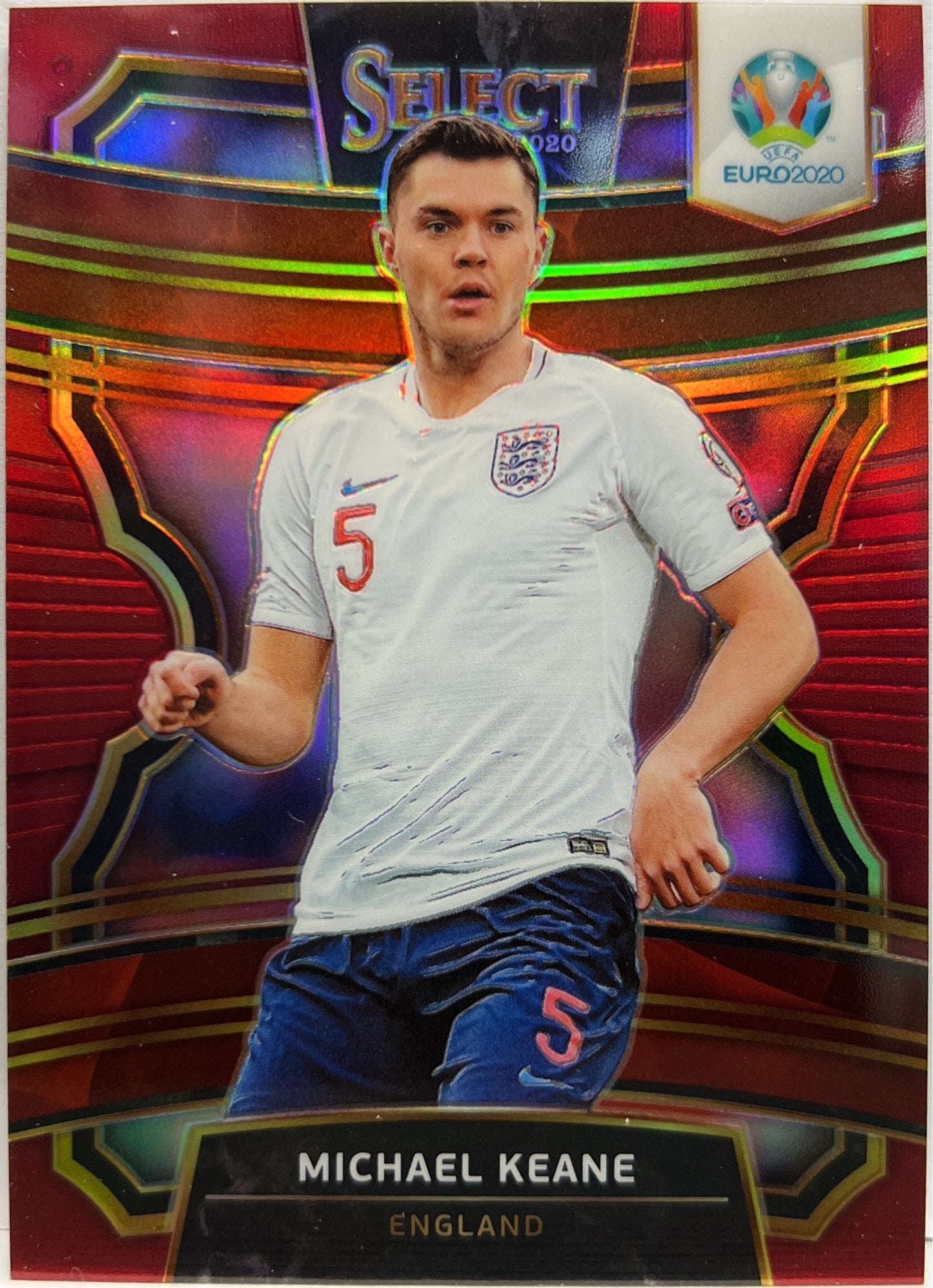 Michael Keane 47/165 Terrace Maroon Prizm Select Uefa Euro 2020