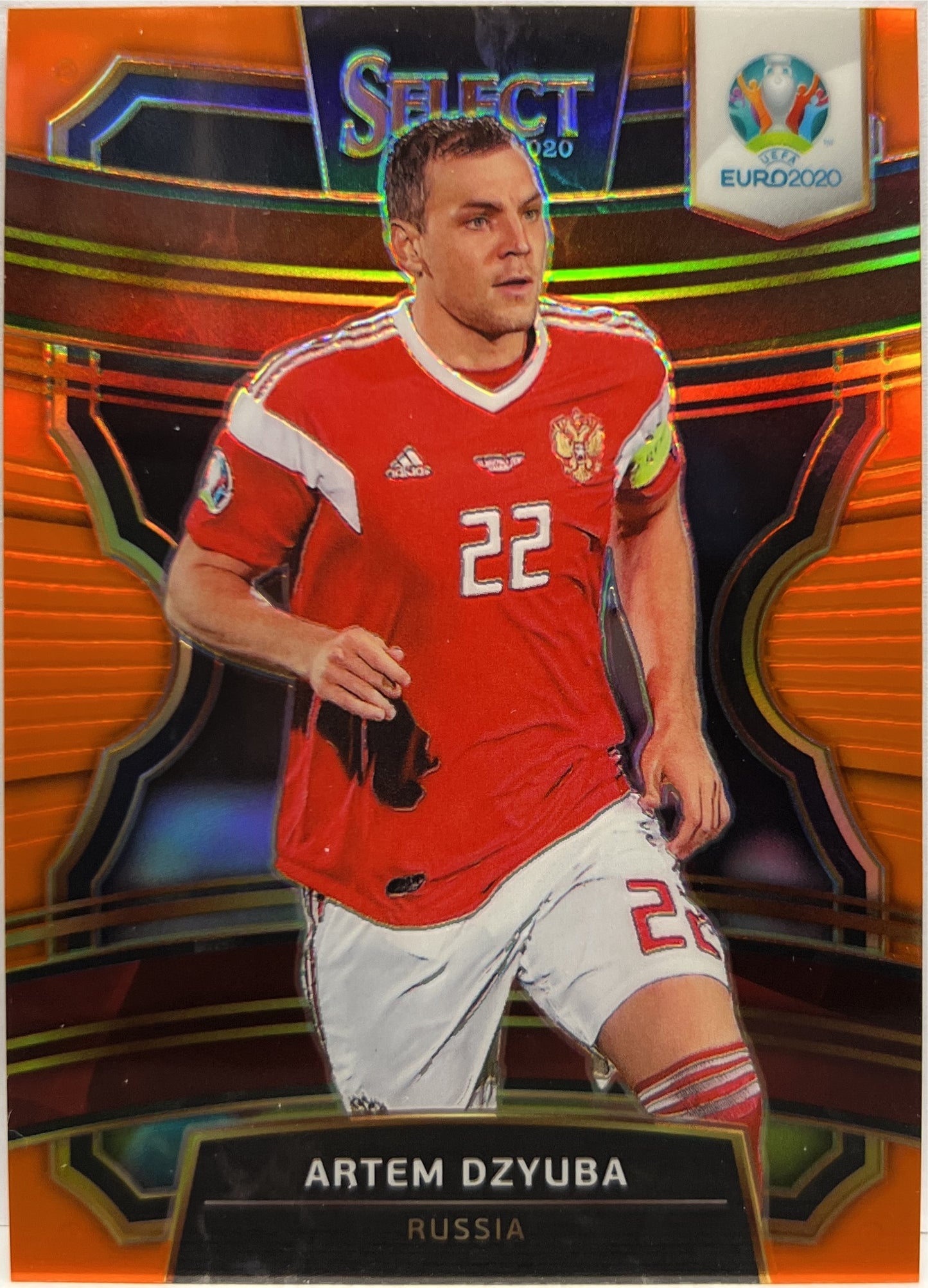 Artem Dzyuba 35/125 Terrace Orange Prizm Select Uefa Euro 2020
