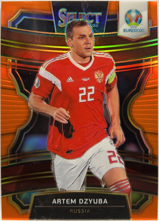 Artem Dzyuba 35/125 Terrace Orange Prizm Select Uefa Euro 2020