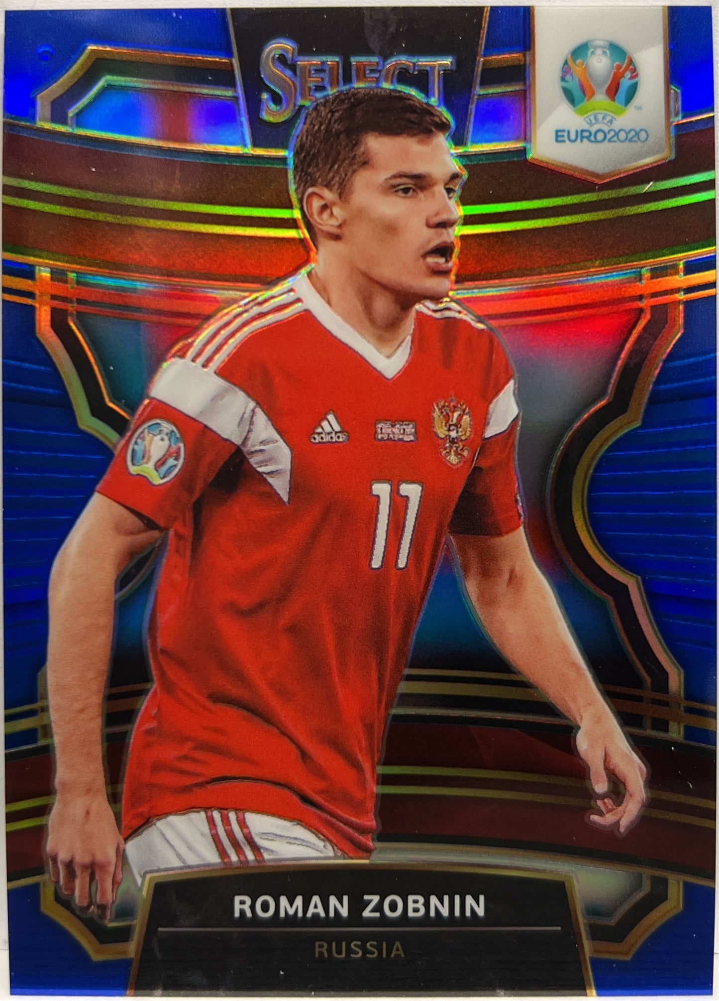 Roman Zobnin 85/225 Terrace Blue Prizm Select Uefa Euro 2020