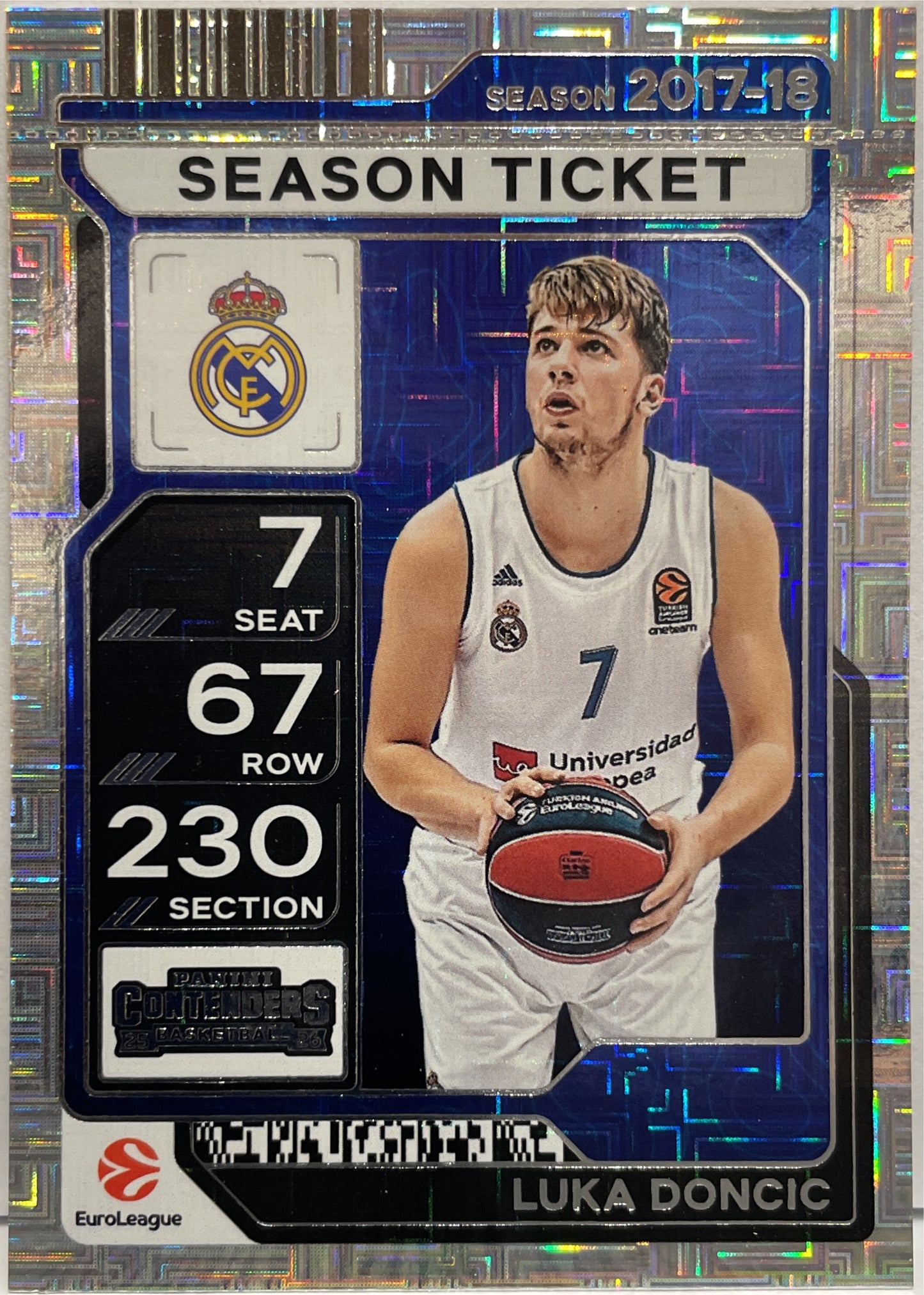 Luka Doncic Season Ticket Panini Contenders Basketball Euroleague 2025/26