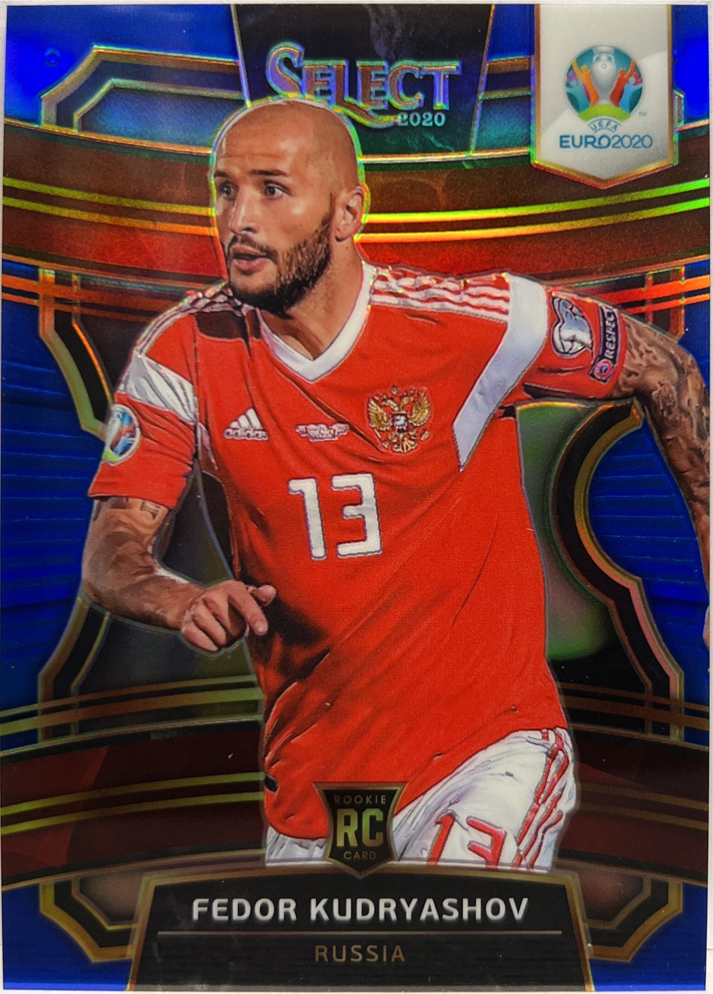 Fedor Kudryashov 197/225 Rookie Terrace Blue Prizm Select Uefa Euro 2020