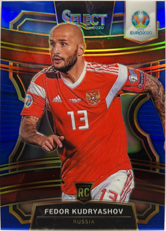 Fedor Kudryashov 197/225 Rookie Terrace Blue Prizm Select Uefa Euro 2020