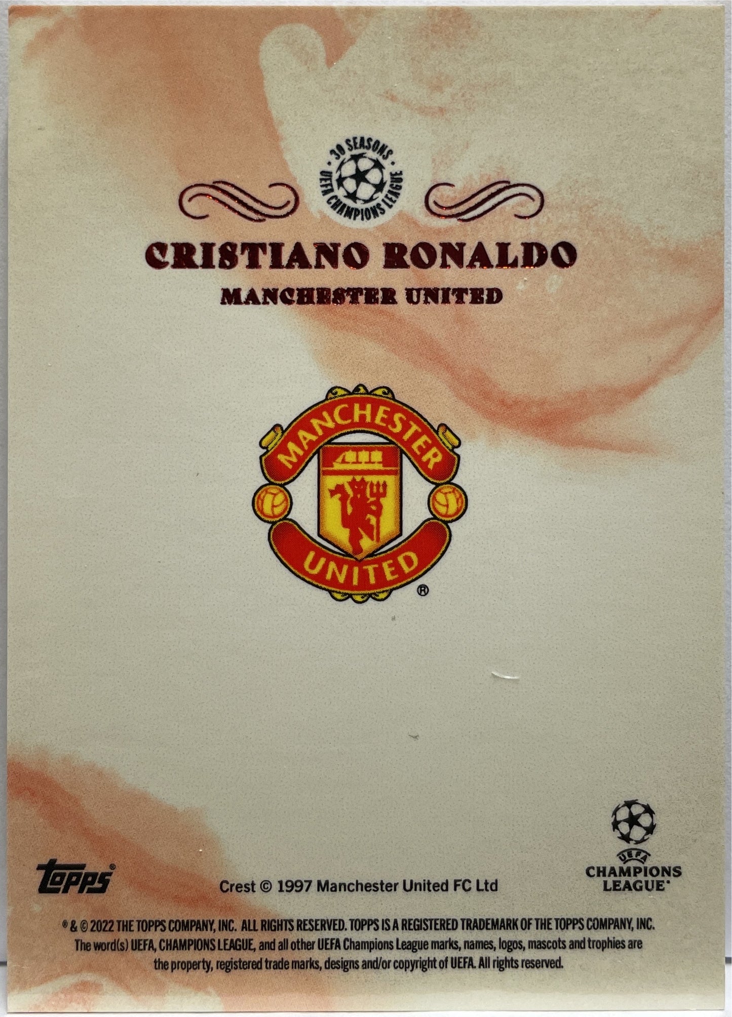 Cristiano Ronaldo 3/10 Red Topps Pearl UCL 2021/22