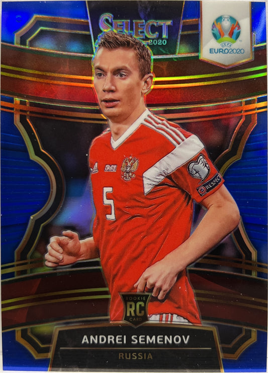 Andrei Semenov 193/225 Rookie Terrace Blue Prizm Select Uefa Euro 2020