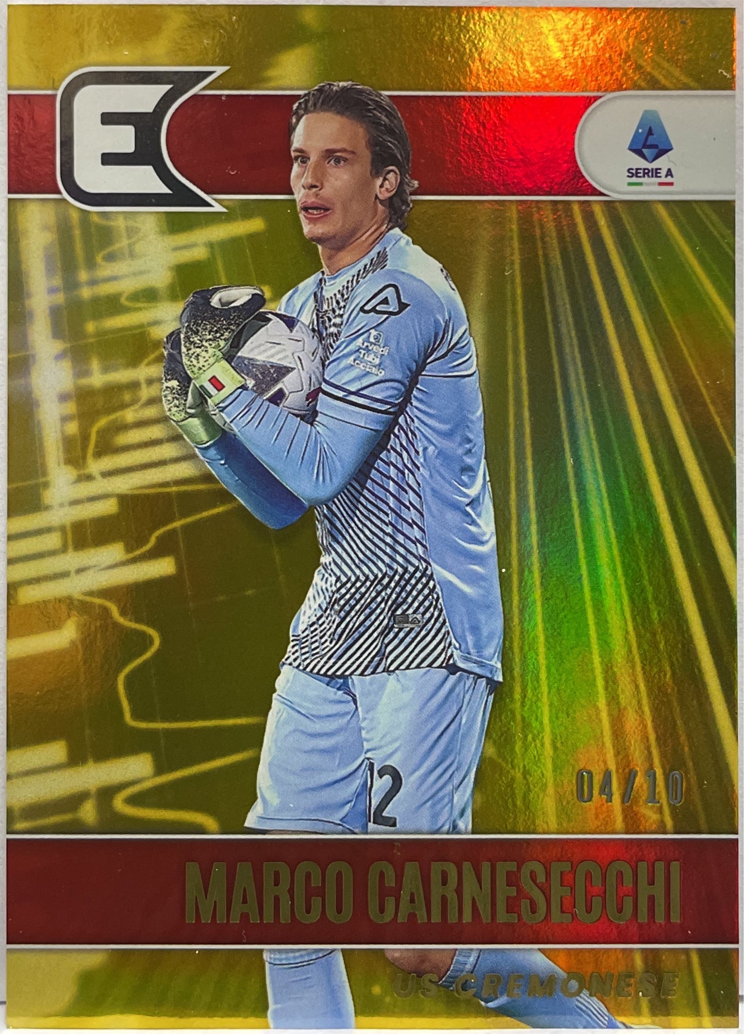 Marco Carnesecchi 4/10 Essentials Gold Panini Chronicles Serie A 2022/23