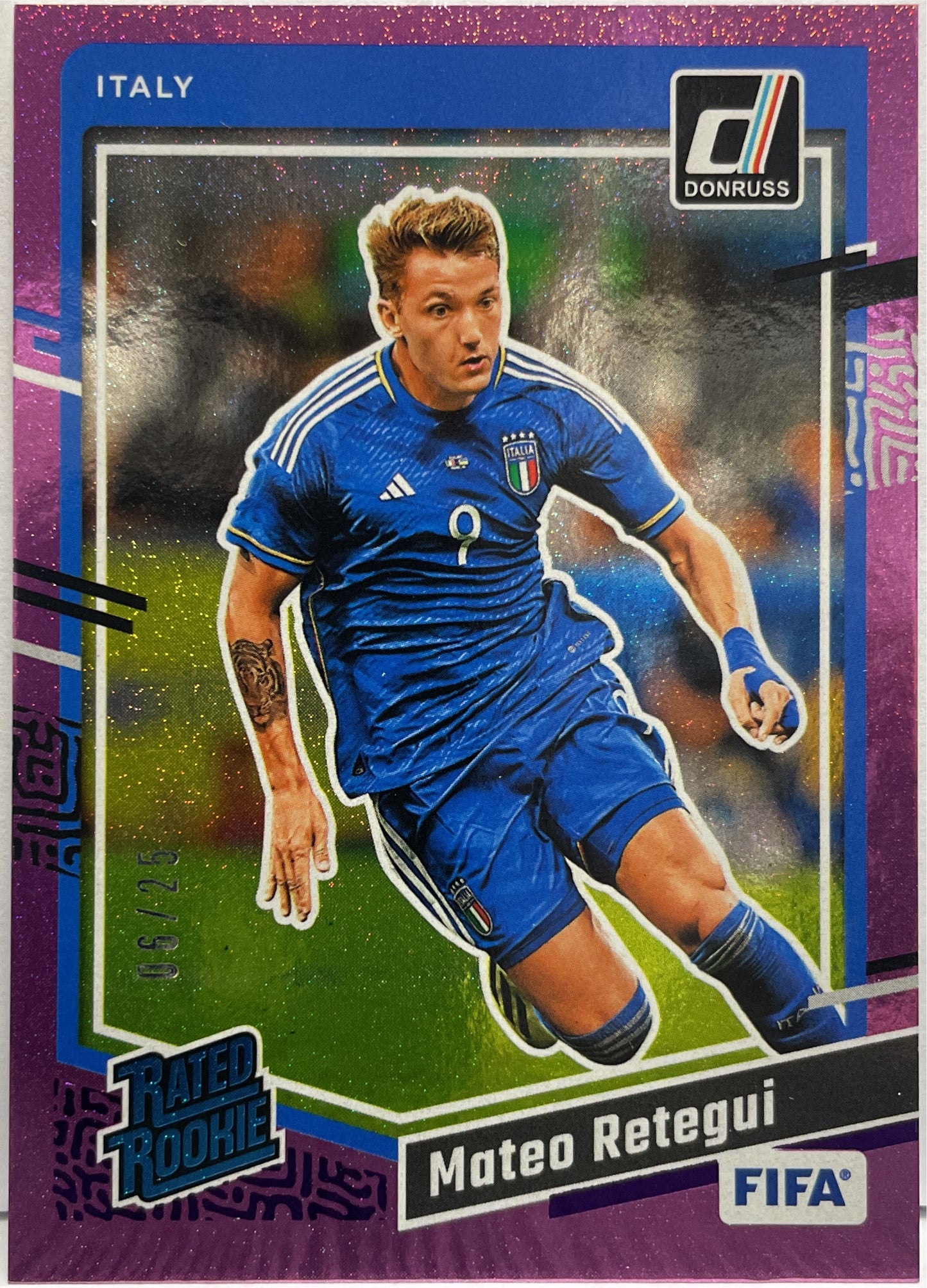 Mateo Retegui 6/25 Rated Rookie Purple Panini Donruss FIfa 2023/24