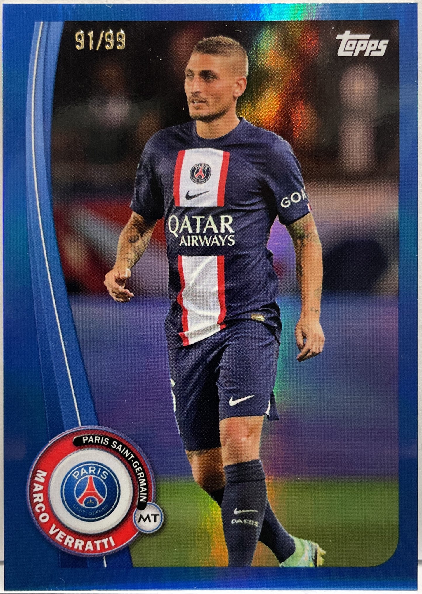 Marco Verratti 91/99 Topps PSG Team Set 2021/22