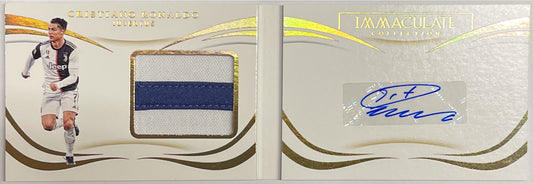 Cristiano Ronaldo 84/99 Booklet Patch Worn Autograph Panini Immaculate 2020