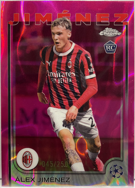 Alex Jimenez 45/250 Rookie Pink Lava Topps Chrome UCC 2024/25
