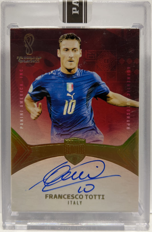 Francesco Totti 1/1 Autograph On Card Eminence Fifa World Cup Qatar 2022 Black Box