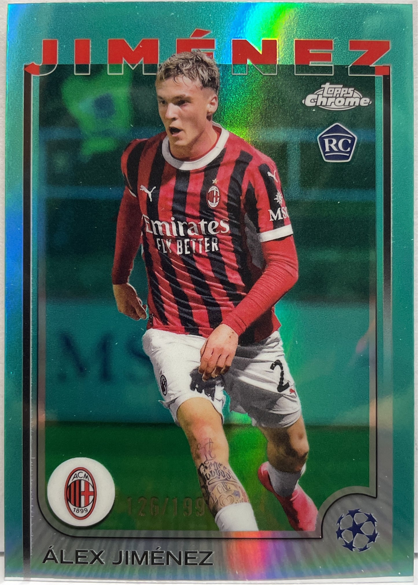 Alex Jimenez 126/199 Rookie Aqua Topps Chrome UCC 2024/25