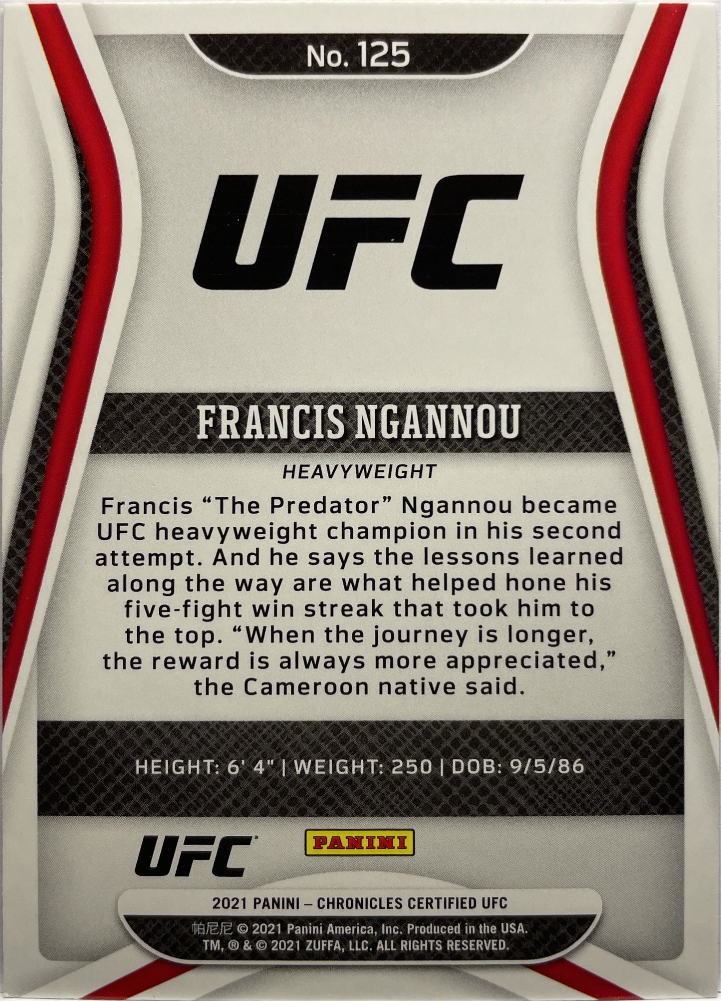 Mancolista-Certified Chronicles-Panini Chronicles UFC 2021