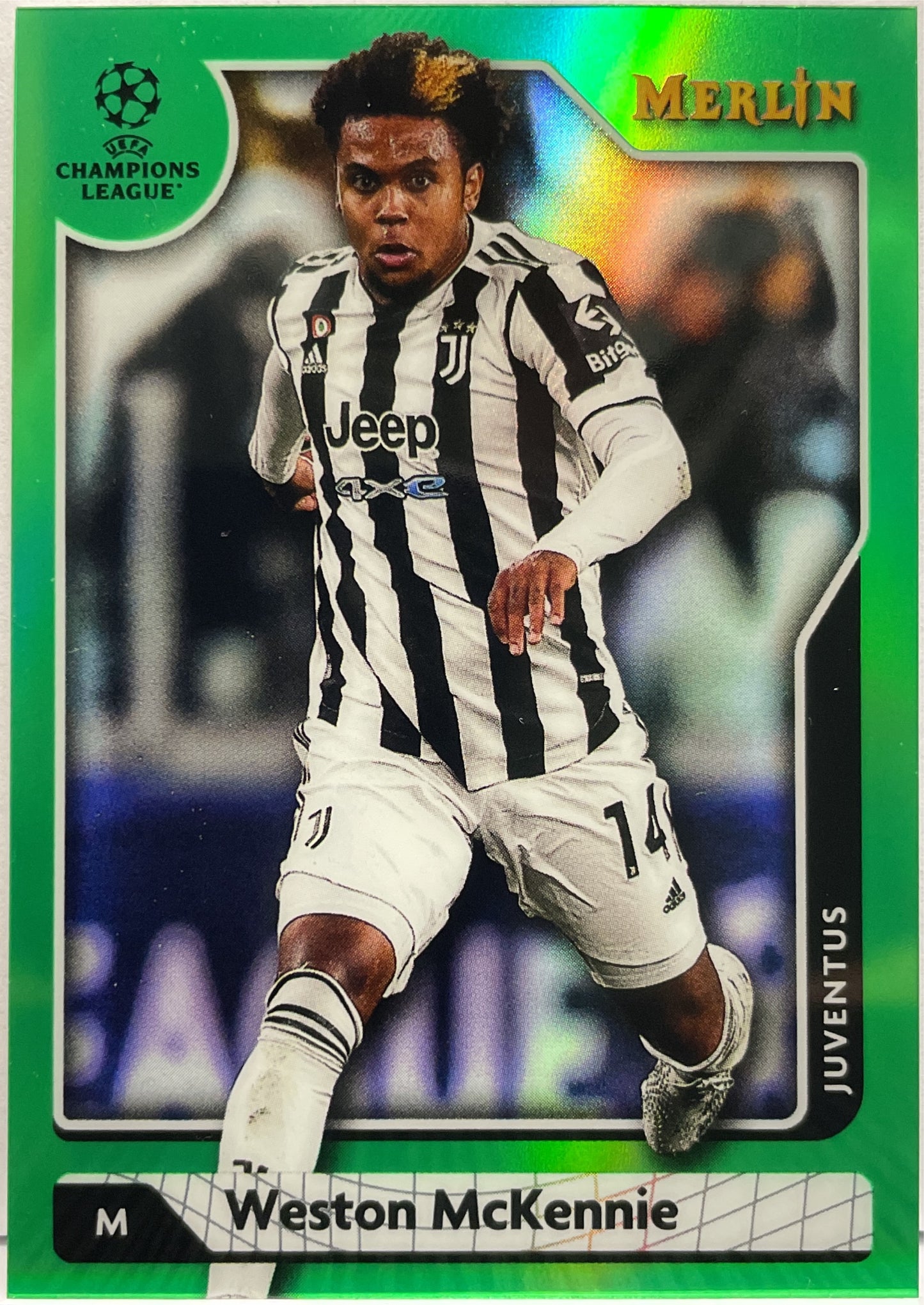 Weston McKennie 62/99 Green Topps Merlin Chrome 2021/22