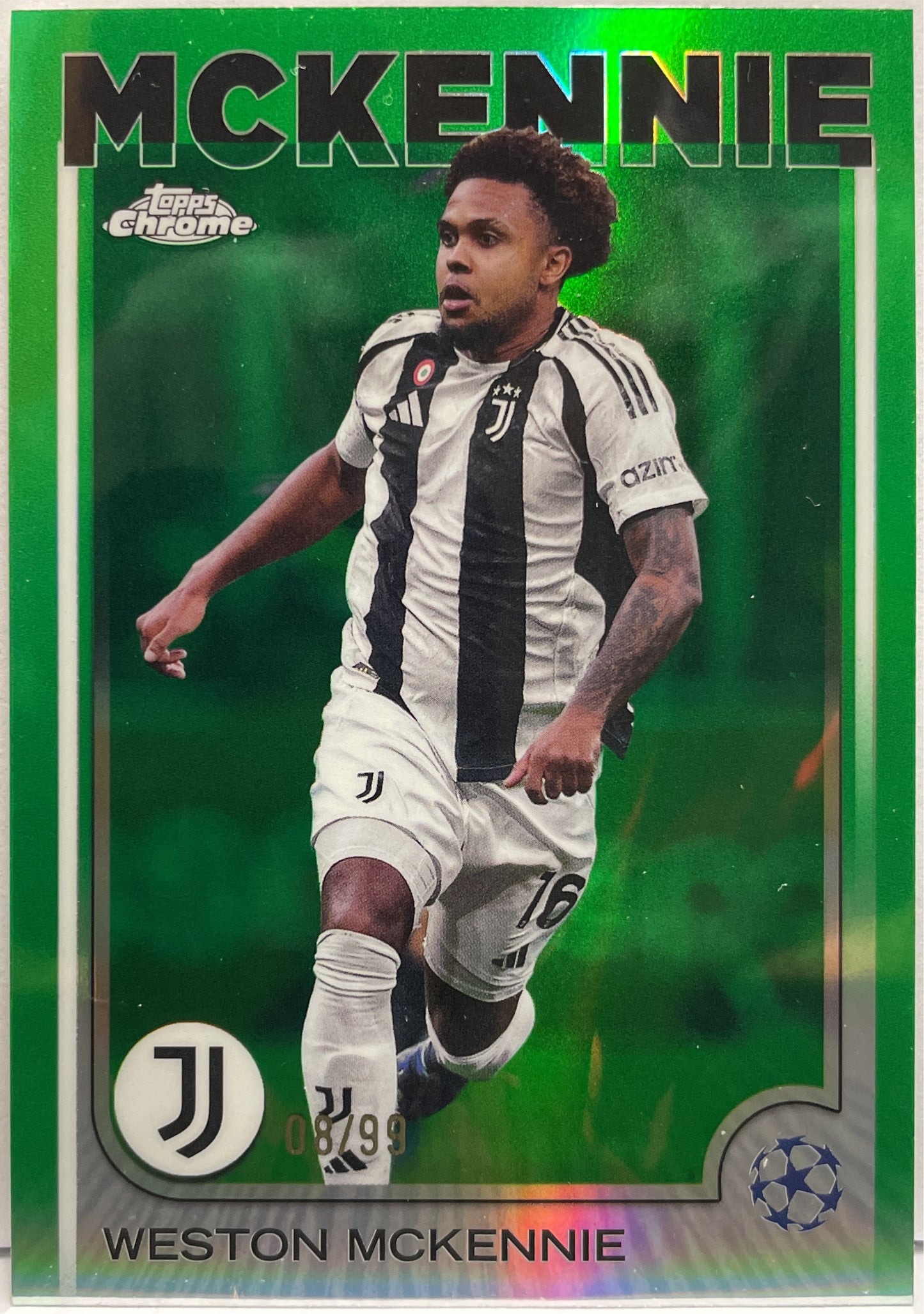 Weston McKennie 8/99 Green Topps Chrome UCC 2024/25