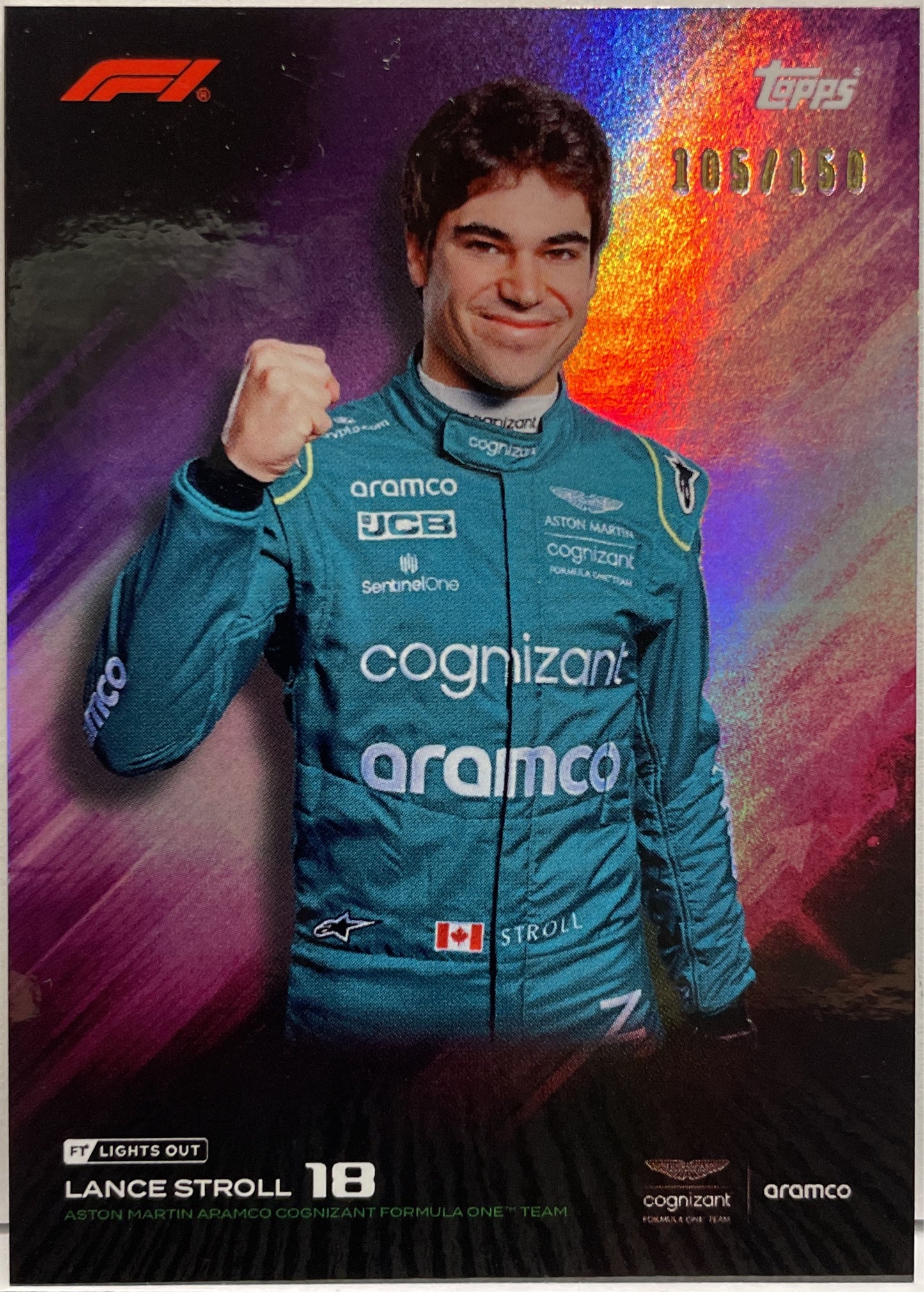Lance Stroll 105/150 Topps F1 Lights Out 2023