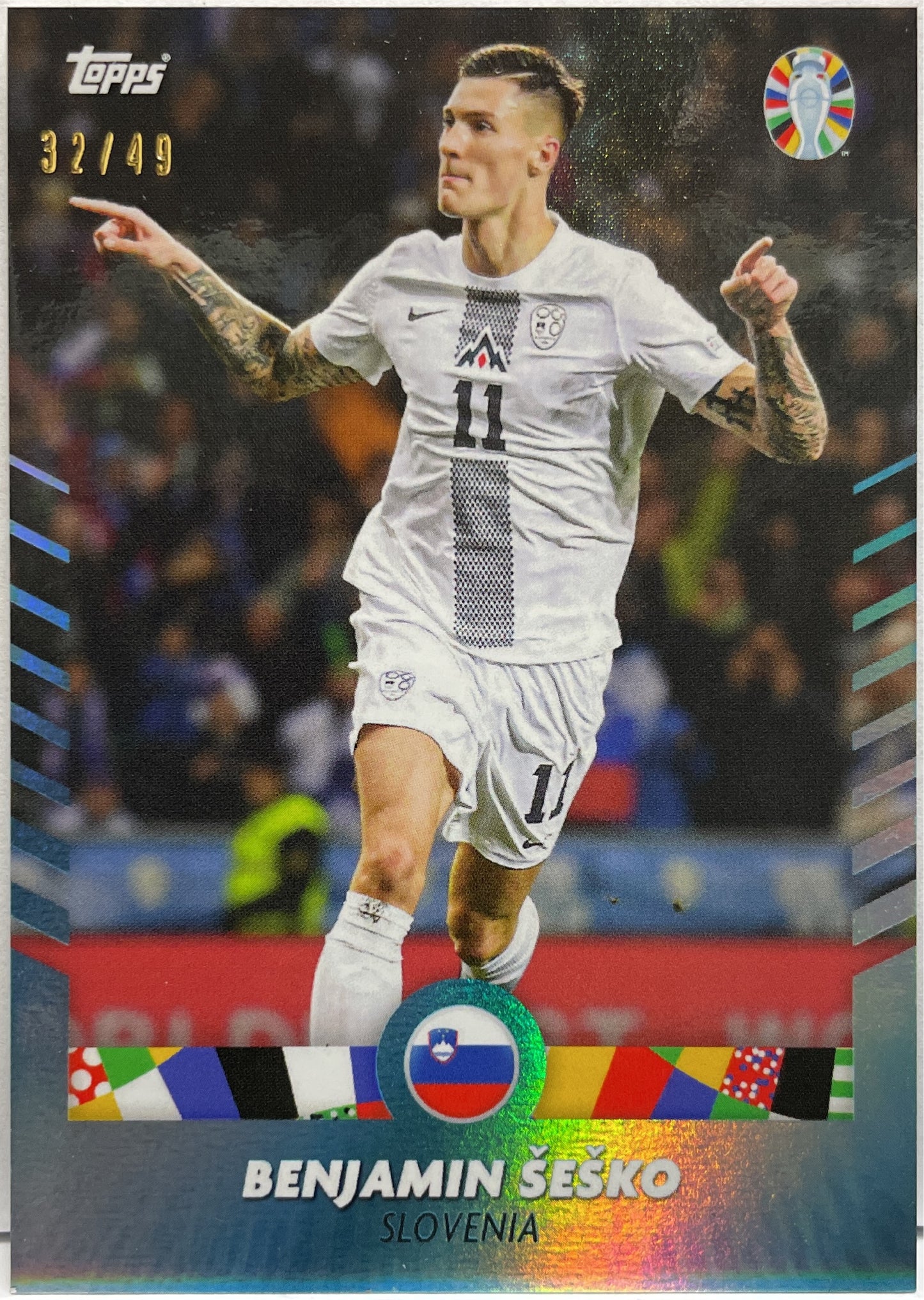Benjamin 32/49 Sesko Topps Mourinho Platinum Curated Euro 2024