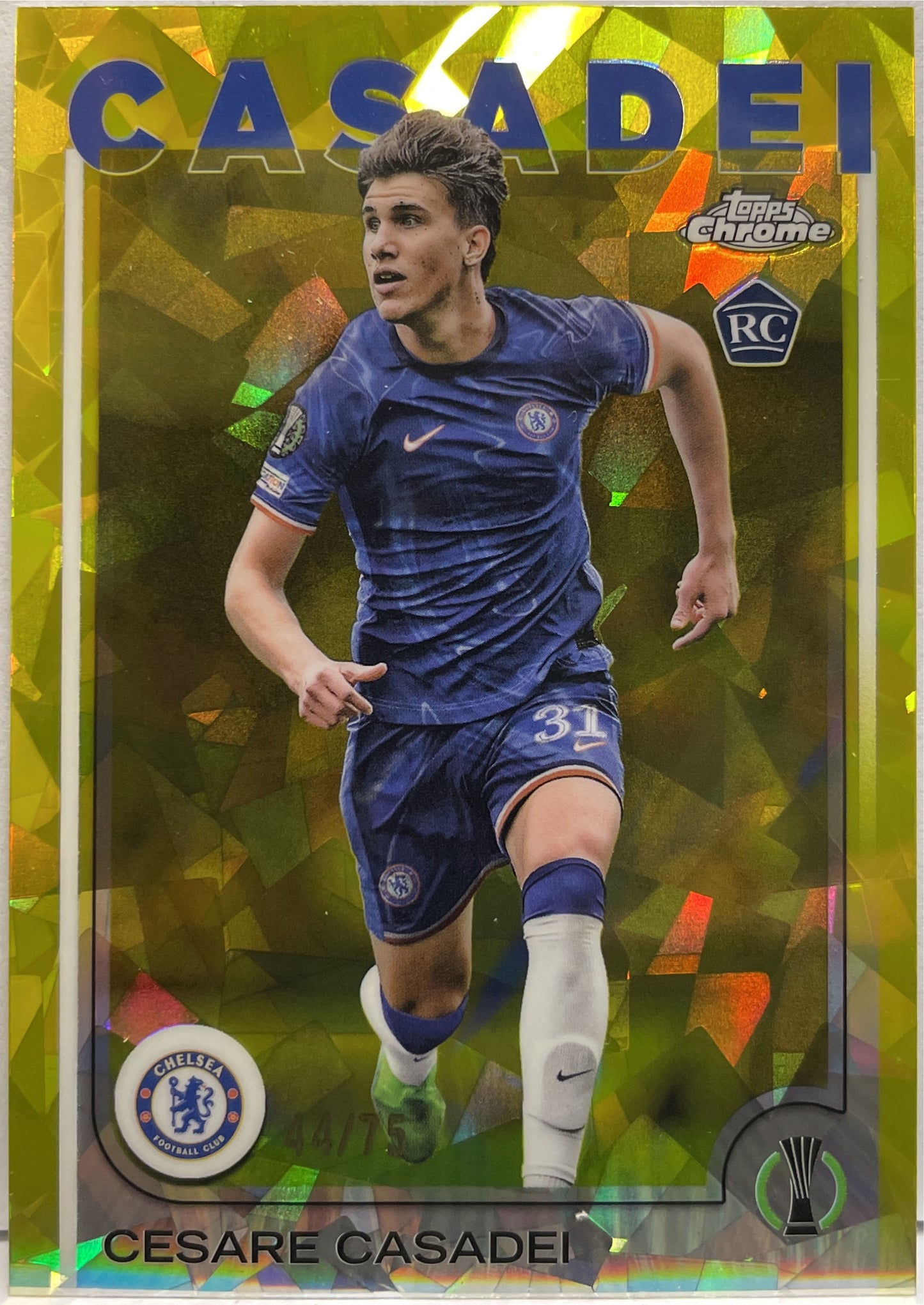 Cesare Casadei 44/75 Rookie Topps Chrome Sapphire UCC 2024/25