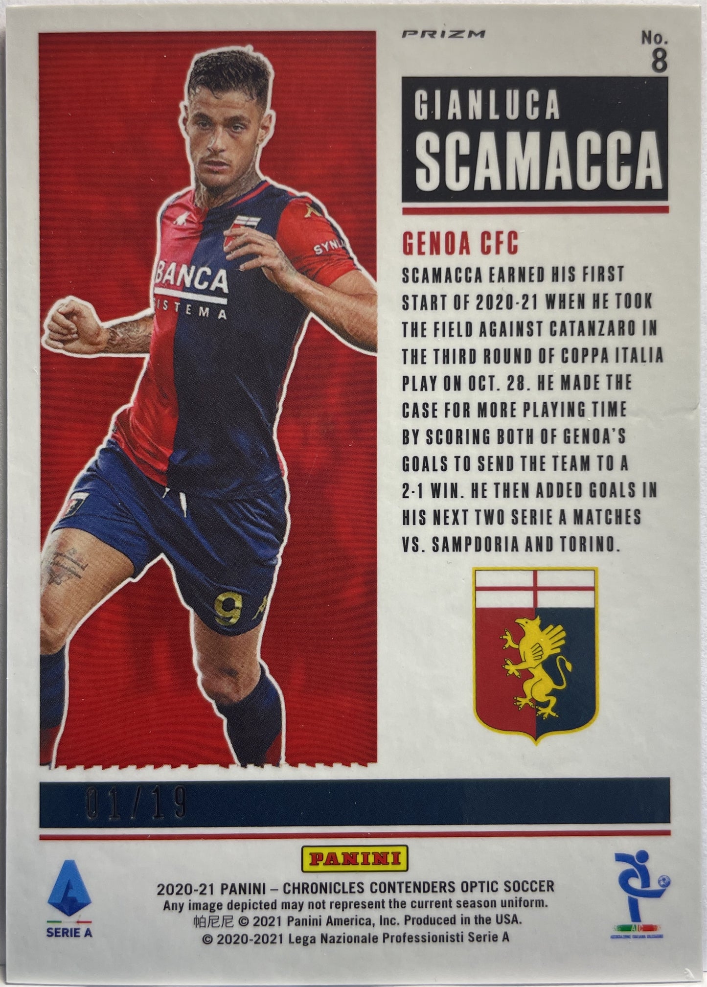 Gianluca Scamacca 1/19 Rookie Ticket Contenders 2020/21