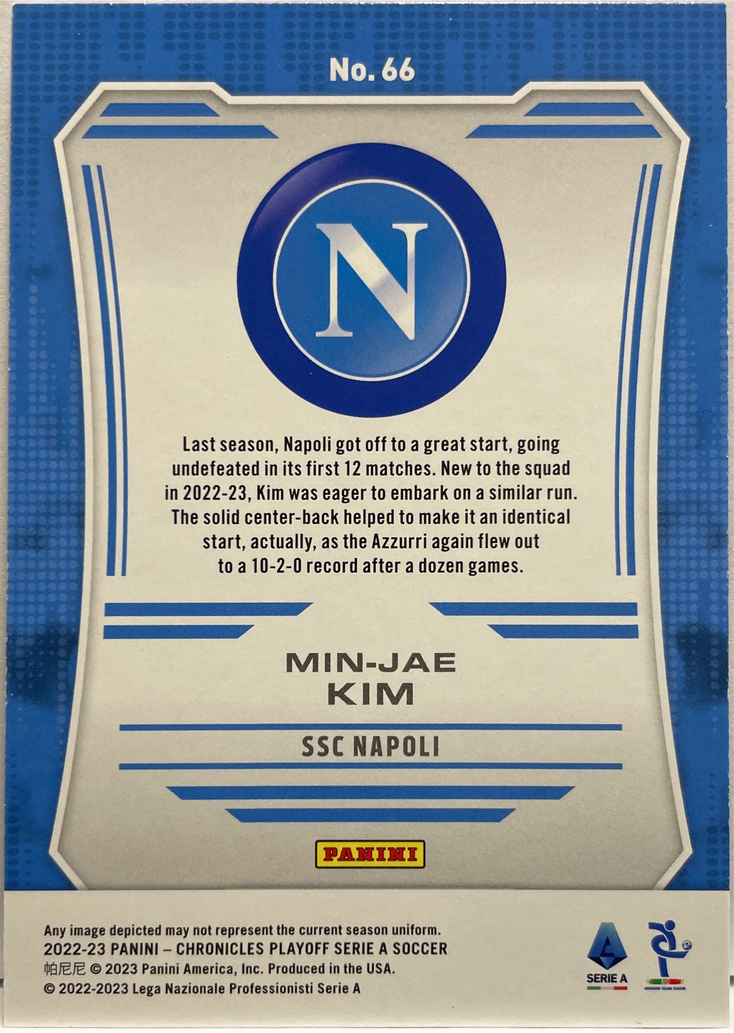 Min Jae Kim Rookie Playoff Laser Panini Chronicles 2022/23