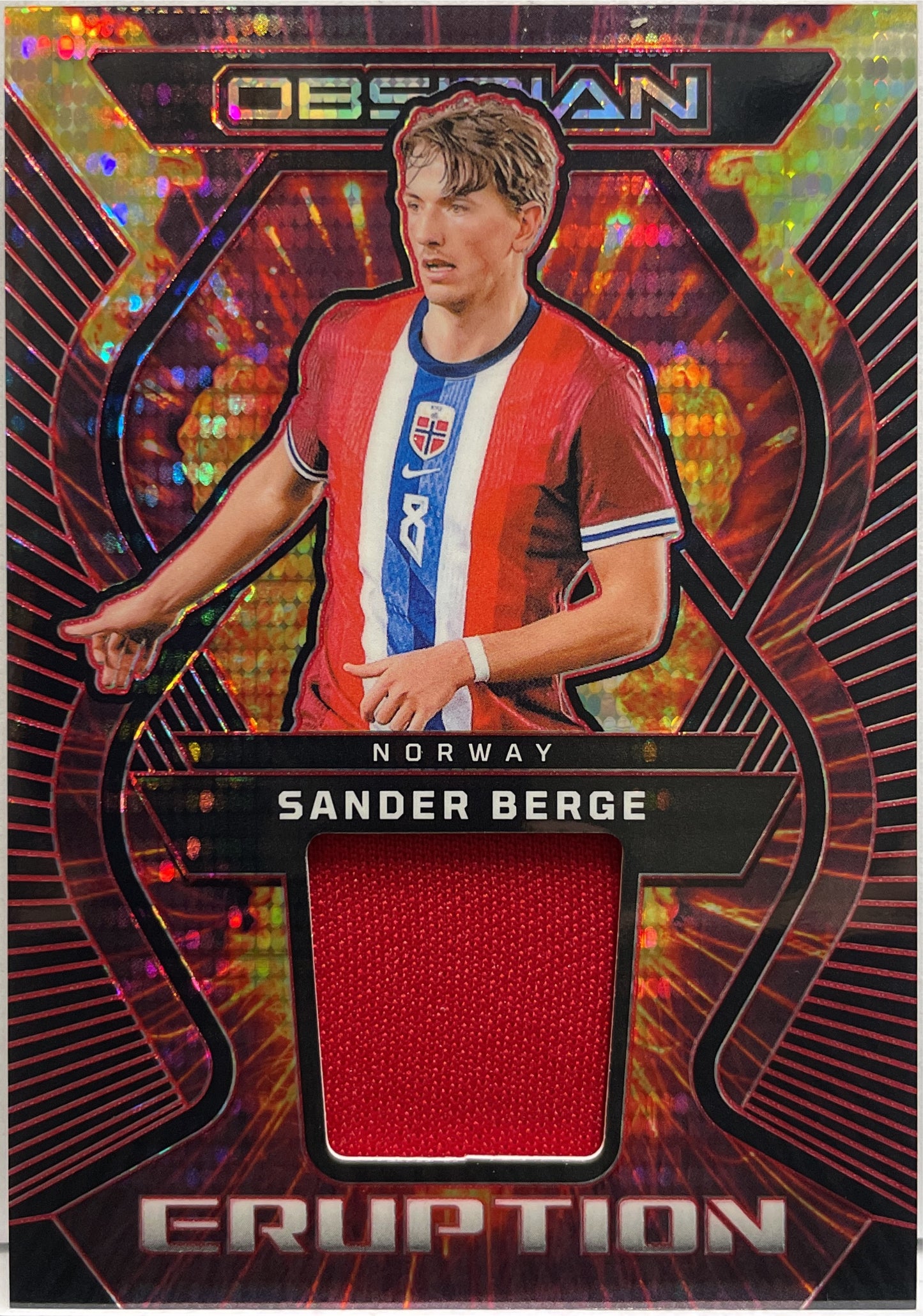 Sander Berge 11/49 Patch Eruption Panini Obsidian 2023/24
