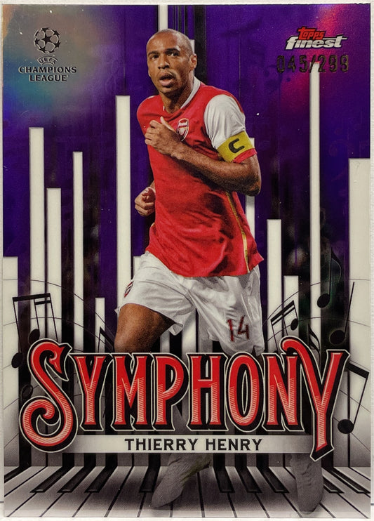 Thierry Henry 45/299 Symphony Purple Topps Finest UCC 2024/25