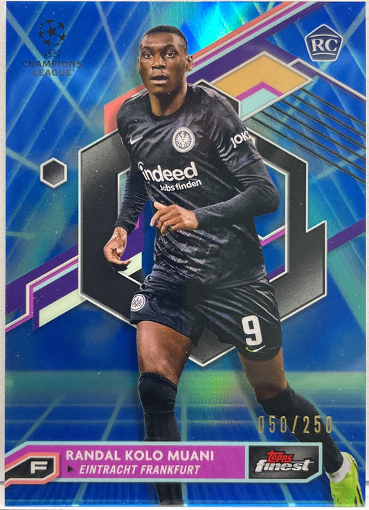 Randal Kolo Muani 50/250 Rookie Blue Topps Finest UCC 2022/23