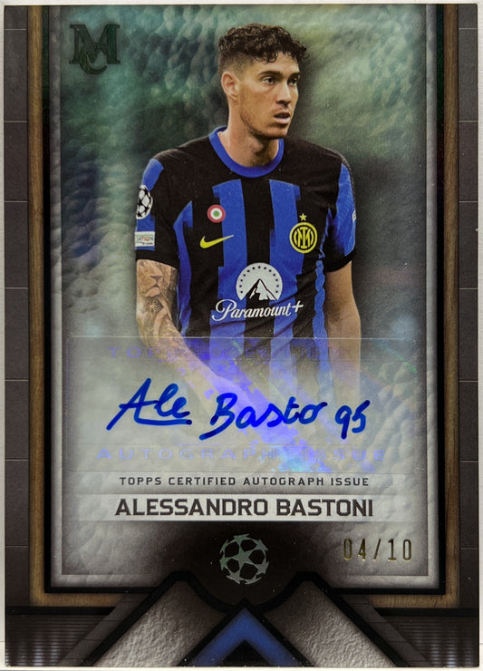 Alessandro Bastoni 4/10 Autograph Topps Museum 2023/24