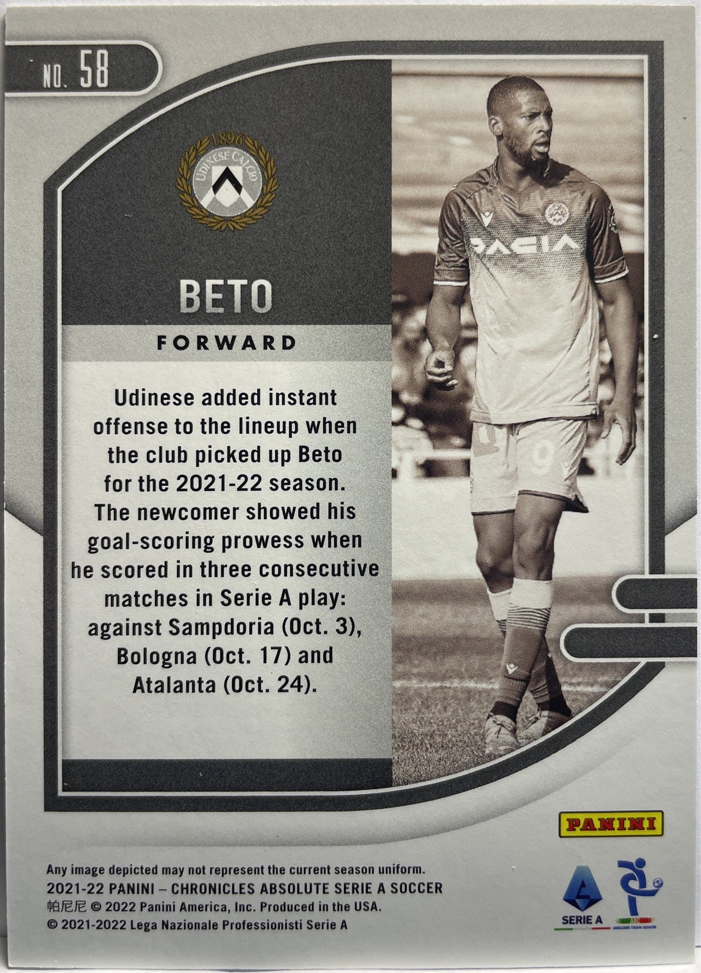 Beto 1/5 Rookie Absolute Soccer Chronicles 2021/22