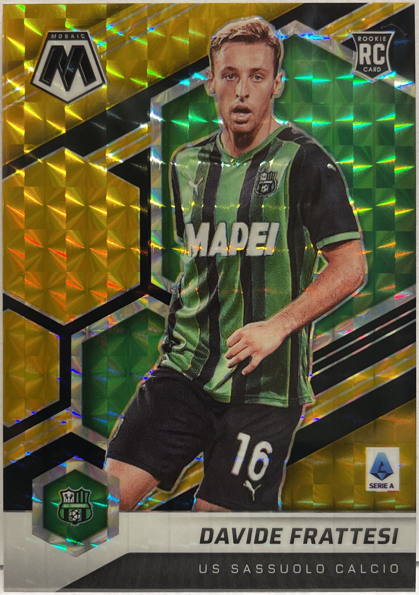 Davide Frattesi 6/8 Rookie Black Gold Panini Mosaic Serie A 2021/22