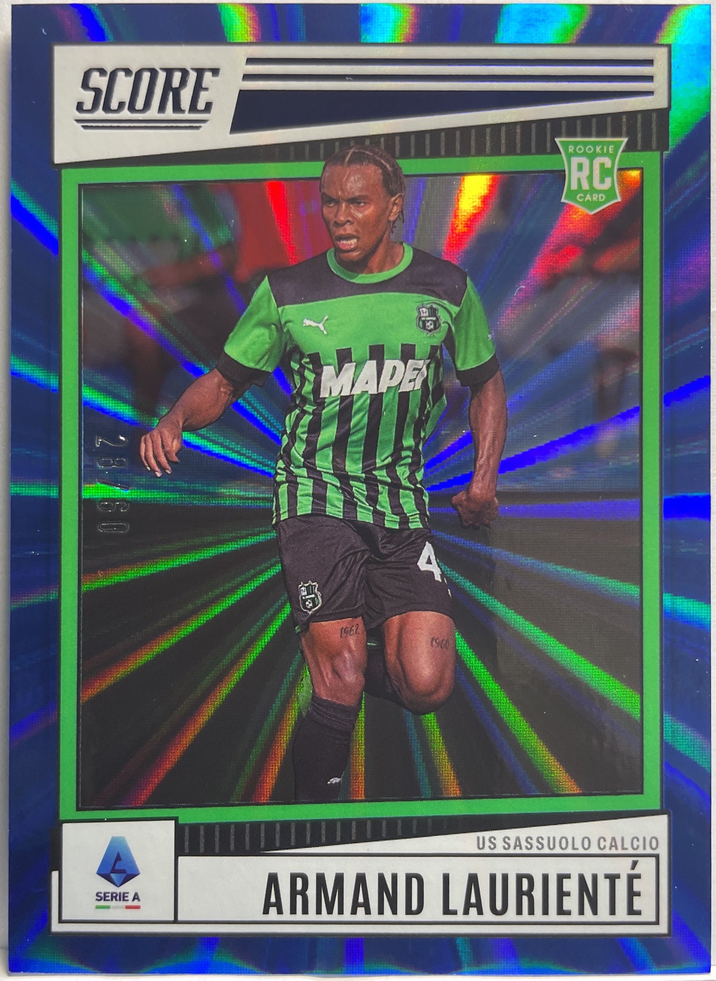 Armand Lauriente 28/60 Rookie Blue Laser Score Serie A 2022/23