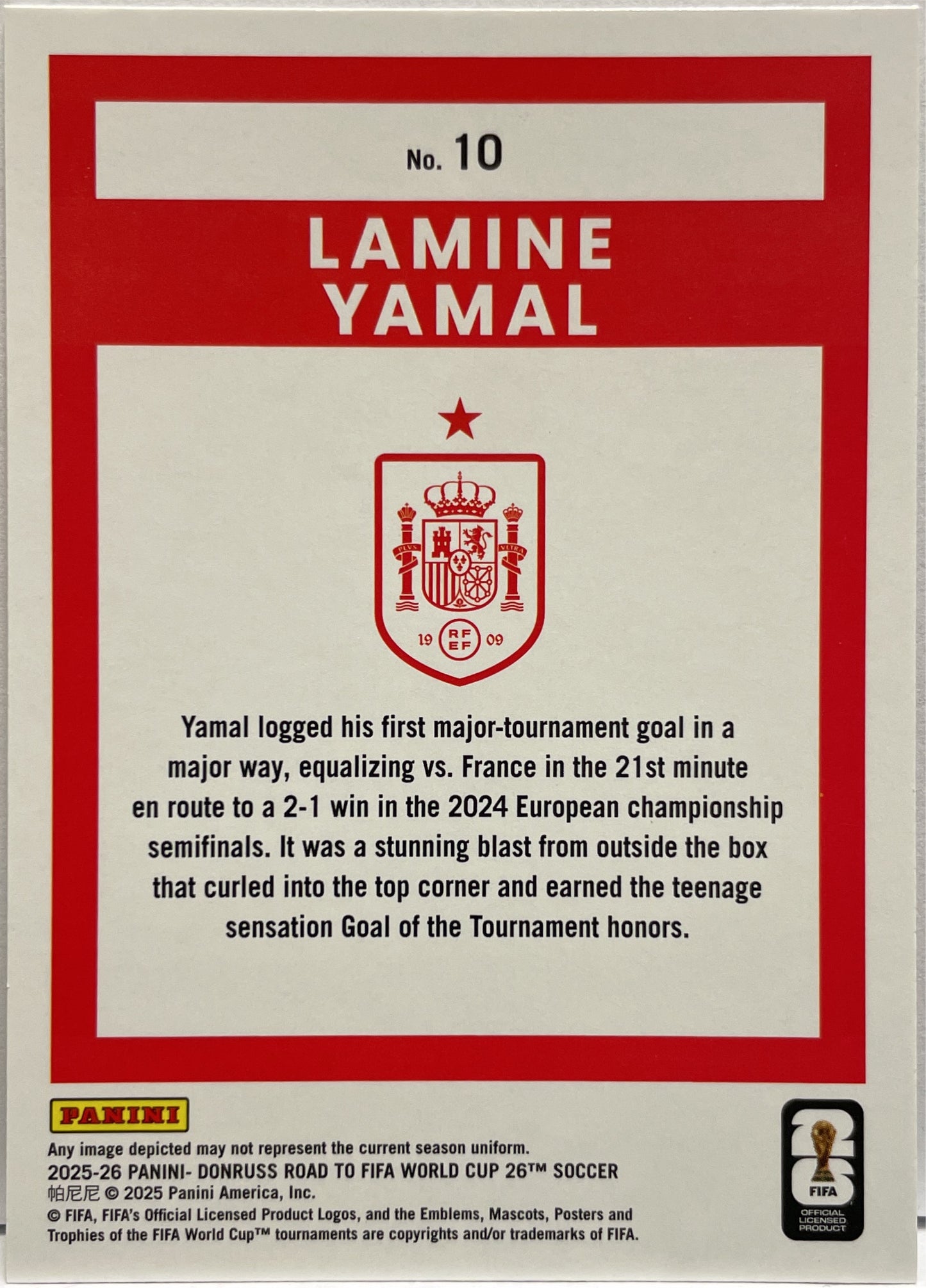 Lamine Yamal Panini Donruss Fifa 2025/26