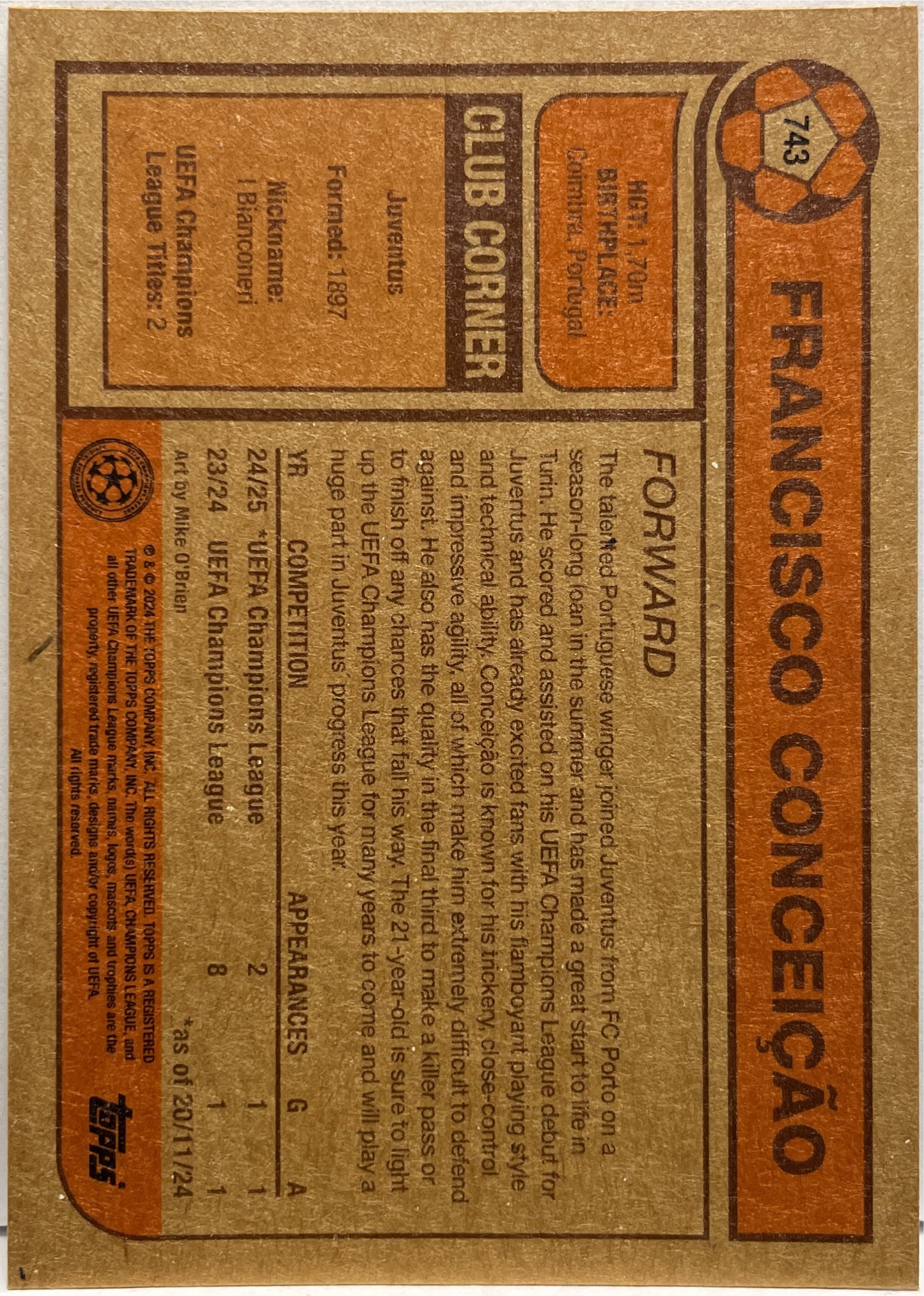 Francisco Conceicao Topps Living UCC 2024