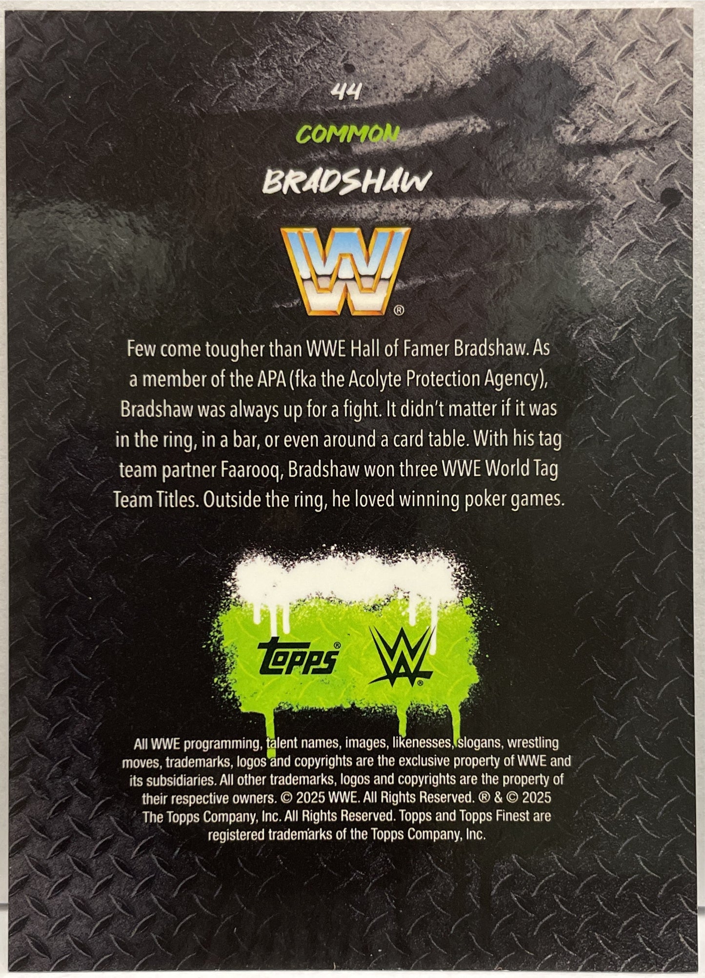 Bradshow 33/50 Topps Finest WWE 2025