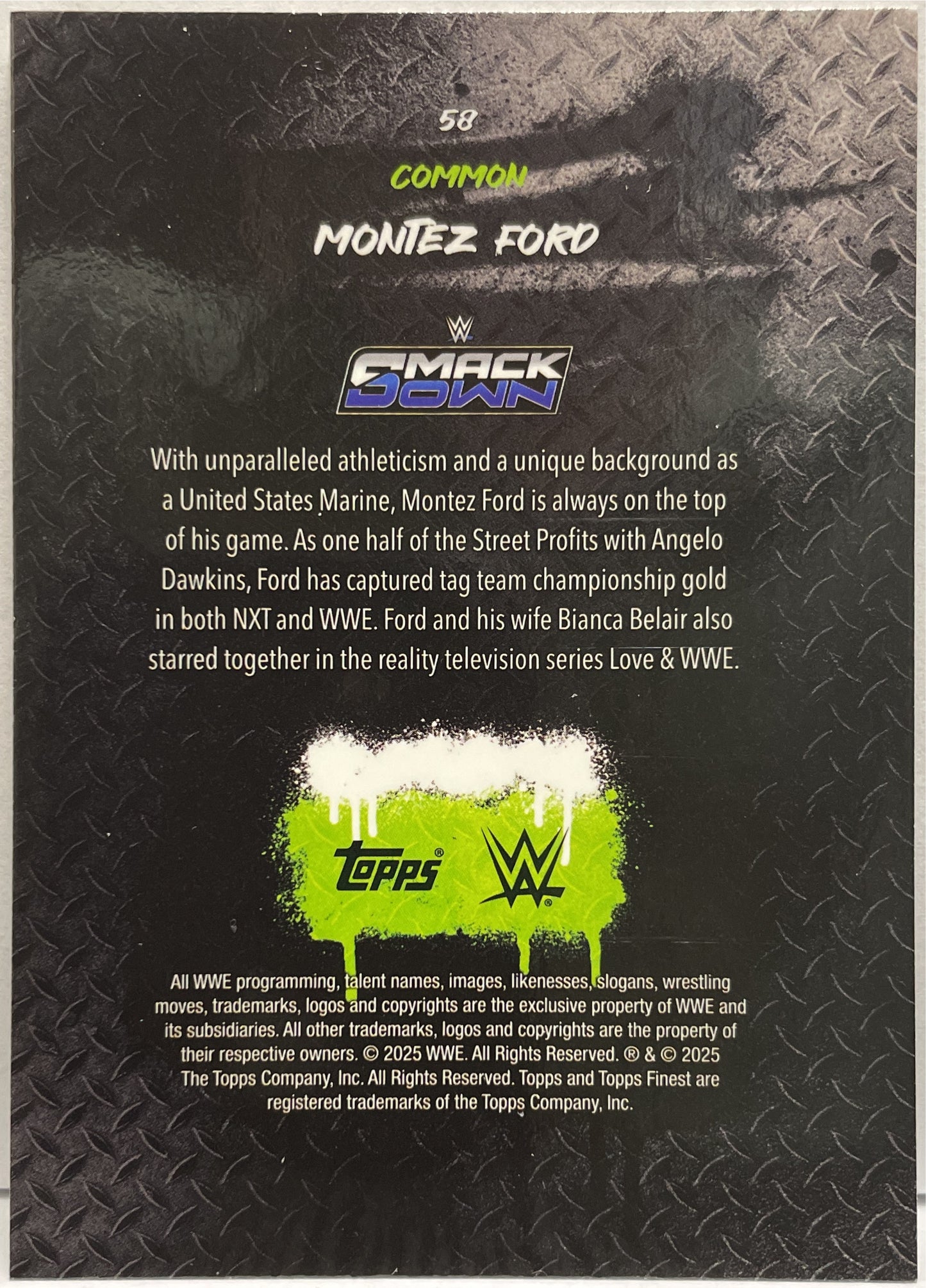 Monitez Ford 55/75 Topps Finest WWE 2025
