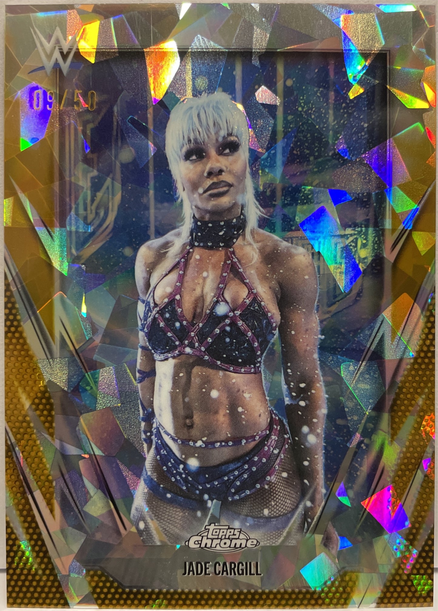 Jade Cargill 9/50 Gold Topps Chrome WWE 2026