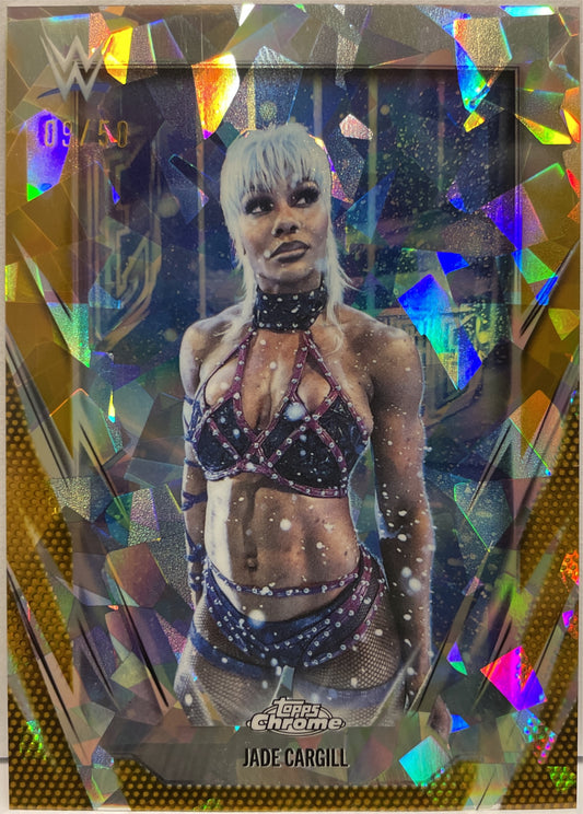 Jade Cargill 9/50 Gold Topps Chrome WWE 2026