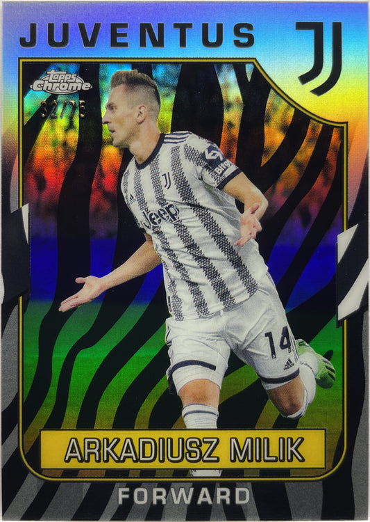 Arkadiusz Milik 32/75 Zebra Topps Chrome Juventus 2022/23