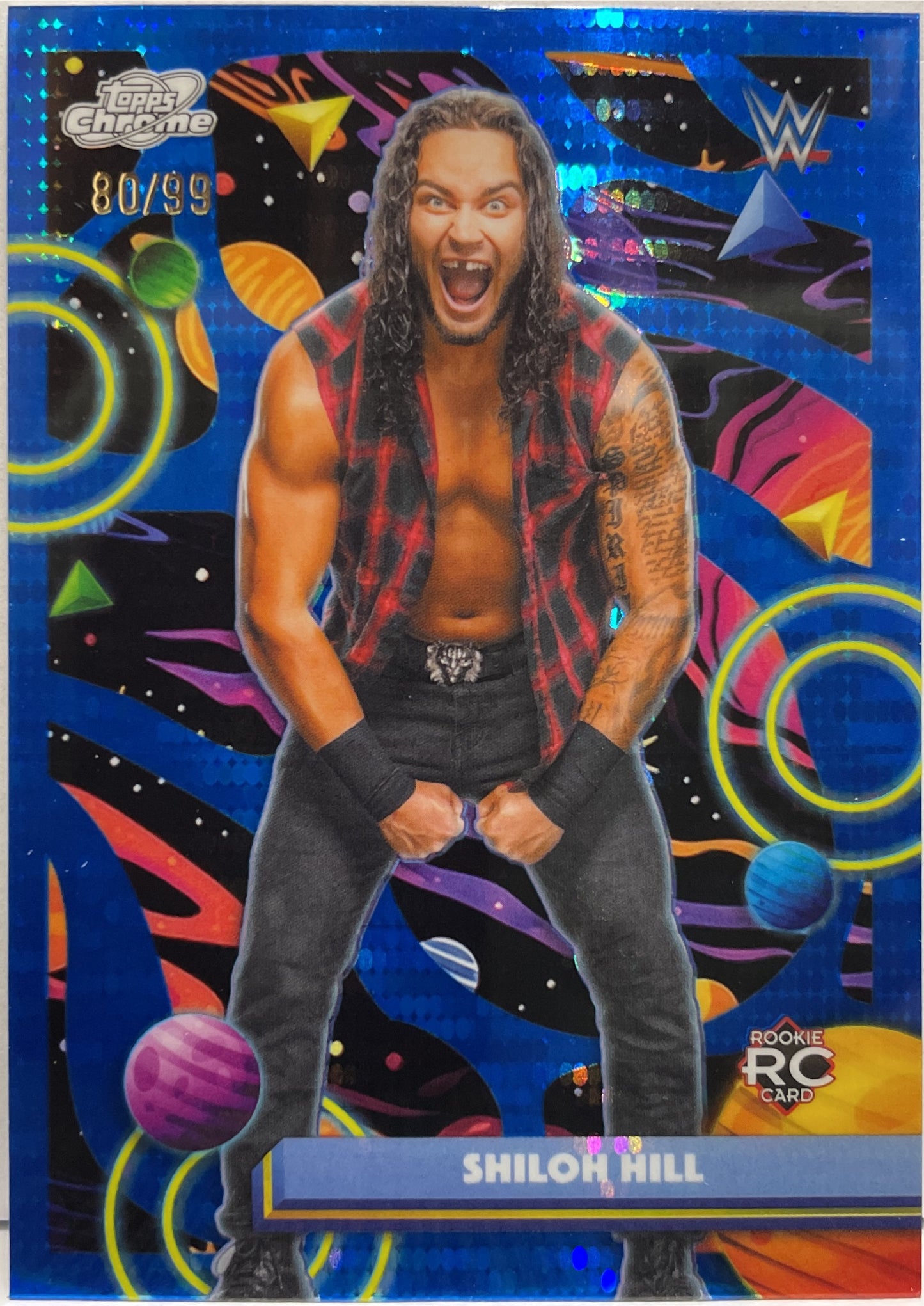 Shiloh Hill 80/99 Rookie Blue Moon Topps Chrome WWE Cosmic 2026